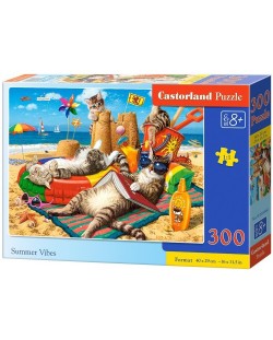 Puzzle Castorland 300 piese - Pisici pe plaja