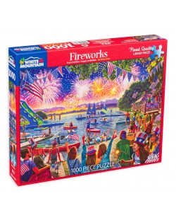 Puzzle White Mountain de 1000 piese - 4th of July Fireworks