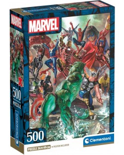 Puzzle Clementoni din 500 piese - Personajele lui Marvel