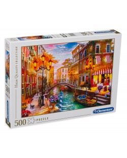 Puzzle Clementoni de 500 piese - Apus se soare peste Venetia, Dominic Davison