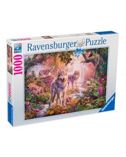 Puzzle Ravensburger de 1000 piese -Lupi vara