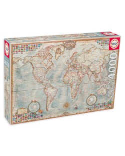 Puzzle Educa din 4000 de piese - Harta lumii