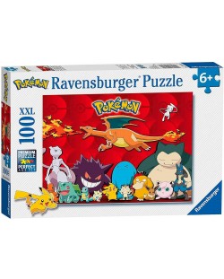 Puzzle Ravensburger Din 100 de piese XXL - Pokémon: Charizard și prietenii 