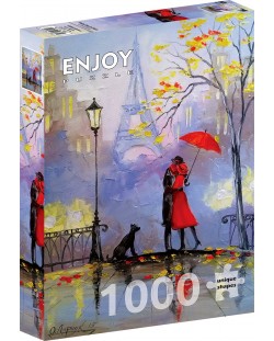 Puzzle Enjoy din 1000 de pierse - O zi ploioasă la Paris