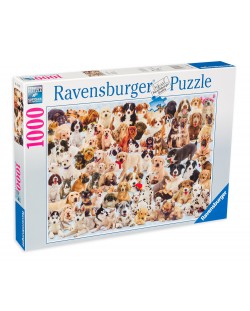 Puzzle Ravensburger de 1000 piese - Colaj cu catei