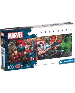 Puzzle panoramic Clementoni din 1000 piese - Eroii Marvel