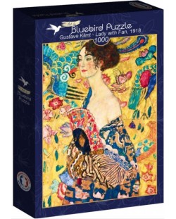 Puzzle Bluebird din 1000 de piese - Doamna cu evantai, 1918