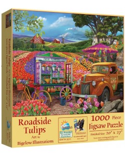 Puzzle SunsOut din 1000 de piese - Lalele de pe marginea drumului