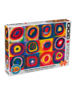 Puzzle 3D Eurographics din 300 de piese - Pătrate Colorate Experiment