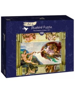 Puzzle Bluebird de 1000 piese - The Creation of Adam, 1511