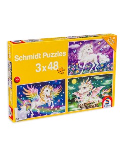  Puzzle Schmidt 3 in 1 - Creaturi mitice