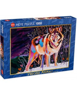 Puzzle Heye de 1000 piese - Night Wolf
