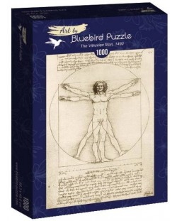 Puzzle Bluebird de 1000 piese - The Vitruvian Man, 1490