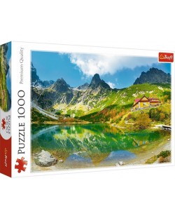 Puzzle Trefl de 1000 de piese - Adapost deasupra lacului, Tatra, Slovacia