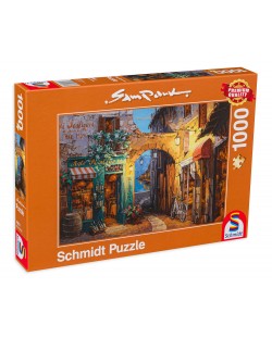 Puzzle Schmidt de 1000 piese - Strada de langa lacul Como, Sam Park