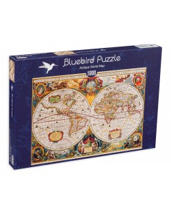Puzle Bluebird de 1000 piese - Antique World Map