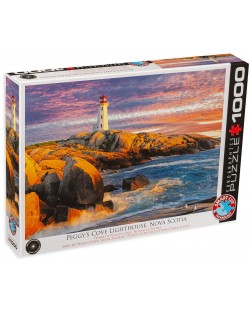 Puzzle Eurographics de 1000 piese - Peggy’s Cove Lighthouse, Nova Scotia