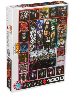 Puzzle Eurographics de 1000 piese - Kiss, coperte de  album