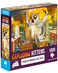 Puzzle Exploding Kittens din 1000 de piese - Apocalipsă pisicălor