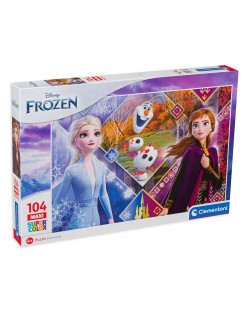 Puzzle Clementoni de 104 maxi piese - SuperColor Maxi Disney Frozen 2