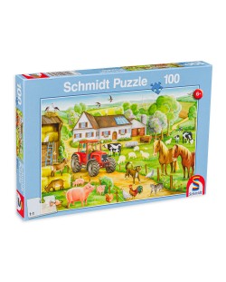  Puzzle Schmidt de 100 piese - Aventuri la ferma 