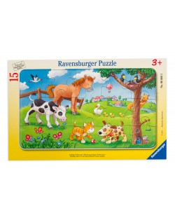 Puzzle Ravensburger de 15 piese - Prieteni draguti, animalele