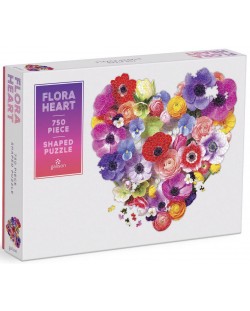 Puzzle Galison 750 piese - Inima de flori