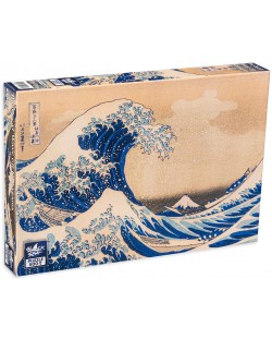 Puzzle Black Sea din 500 de piese - Marele Val de langa Kanagawa, Katsushika Hokusai