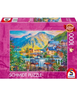 Puzzle Schmidt de 1000 de bucăți - Hallstatt pitoresc