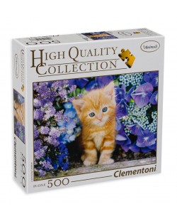 Puzzle Clementoni din 500 de piese - Pisica roșcată