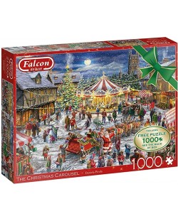 Puzzle Falcon din 2 x 1000 piese - The Christmas Carousel