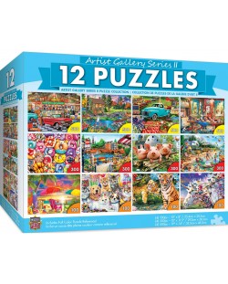 Puzzle Master Pieces 12 in 1 - Artist Gallery II 12 pack bundle