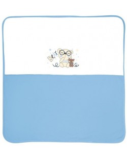 Scutec din bumbac Lorelli - Za Za, albastra, 90 х 90 cm
