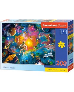 Puzzle Castorland din 200 de piese - Om în spațiu