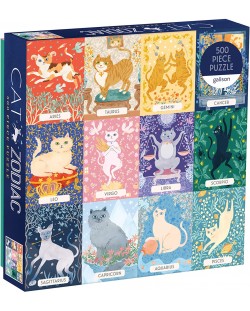 Puzzle Galison de 500 piese - Calendar cu pisici