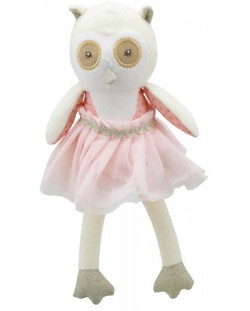 Papusa din carpa The Puppet Company - Bufnita cu rochie, 30 cm