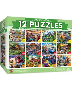 Puzzle Master Pieces 12 in 1 - Artist Gallery 12 Pack Bundle