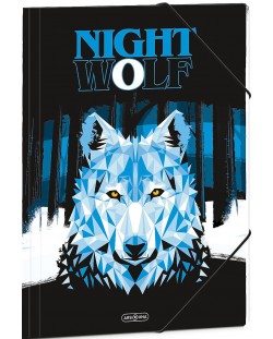 Dosar cu gumă de șters Ars Una Nightwolf - A4