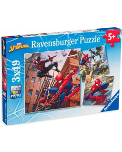 Puzzle Ravensburger din 3 x 49 de piese - Spiderman