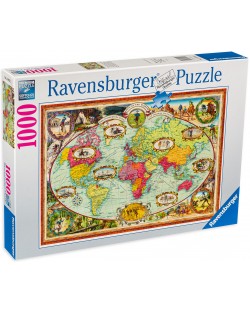 Puzzle Ravensburger 1000 de piese - Harta geografica