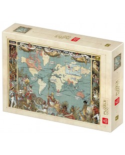 Puzzle  Deico Games de 1000 piese - Vintage map