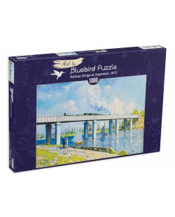 Puzzle Bluebird de 1000 piese - Railway Bridge at Argenteuil, 1873