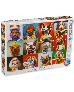 Puzzle Eurographics de 1000 piese - Lucia Heffernan Funny Dogs