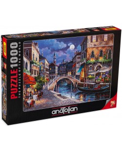 Puzzle Anatolian de 1000 piese - Strada din Venetia, James Lee