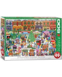 Puzzle Eurographics de 500 XXL piese - Downtown Holiday Festival