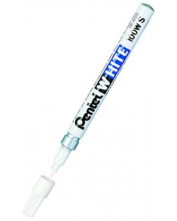 Mini marker permanent Pentel White X100WS - 2.0 mm, alb