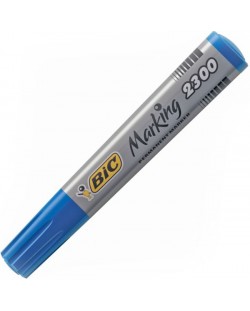 Marker permanent Bic - 2300 tesit, albastru