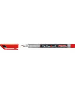 Fineliner permanent Stabilo - Write-4-All, 0.7 mm, roșu
