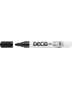 Marker permanent Ico Deco - vаrf rotund, negru
