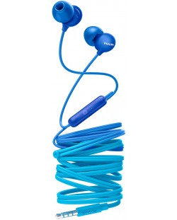 Casti cu microfon Philips SHE2405BL - albastre
